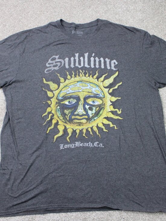 Sublime Other - Sublime T-Shirt Mens 2XL XXL Gray Band Logo Cotton/Polyester Blend Short Sleeve